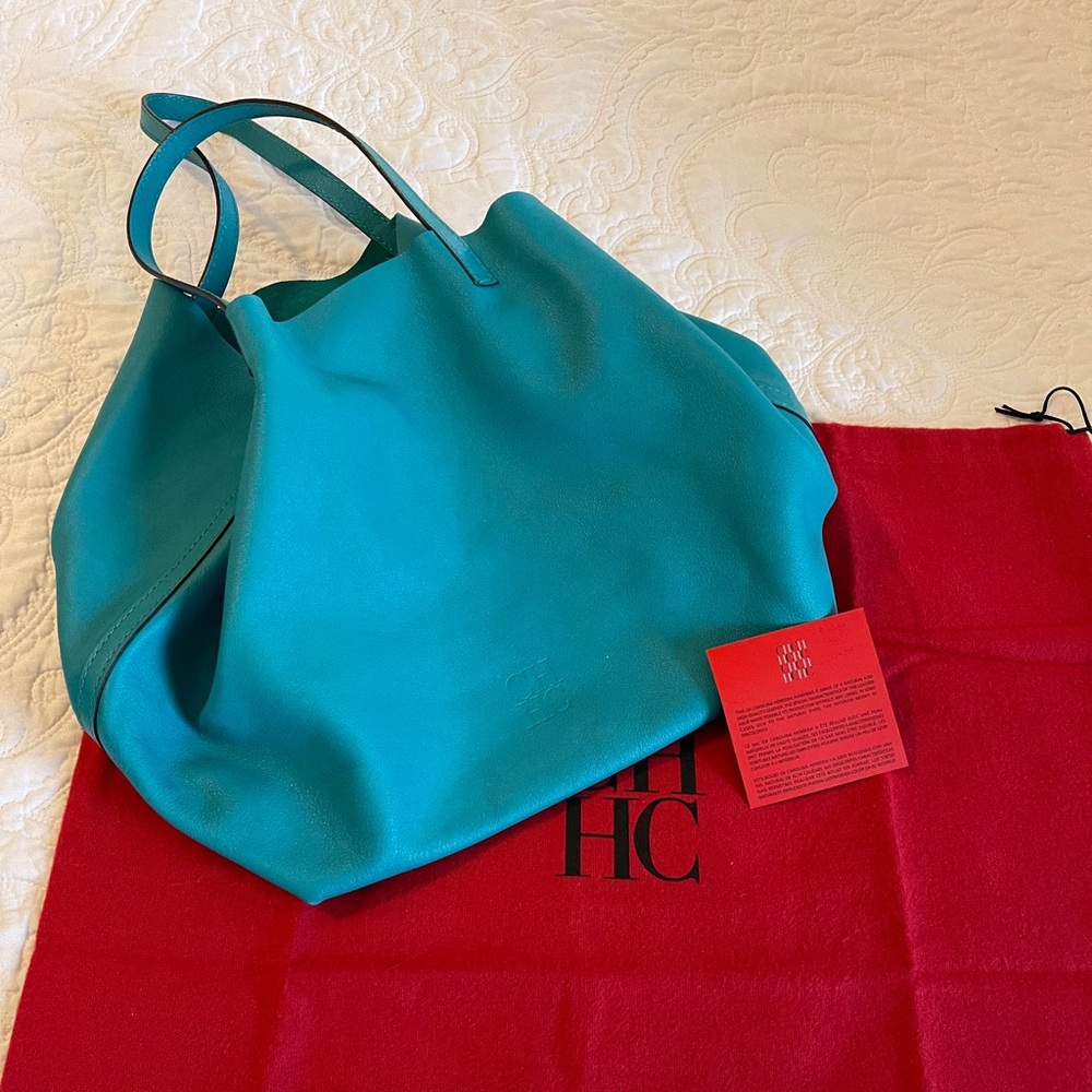Carolina Herrera turquoise blue
